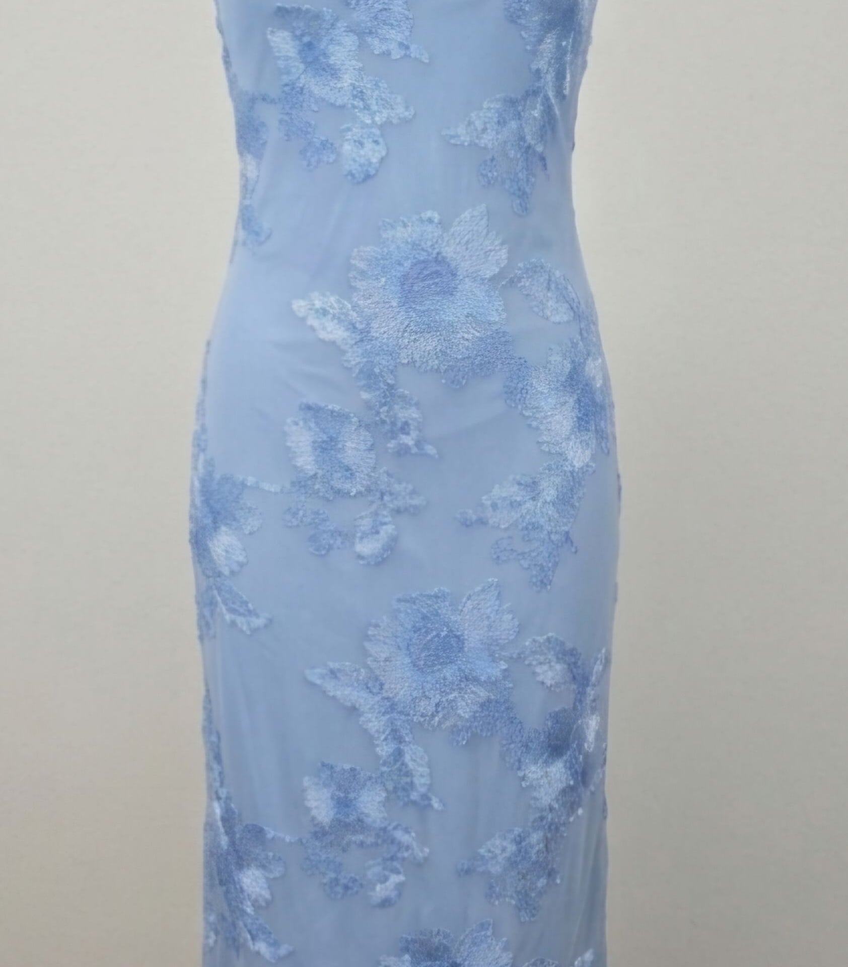 Zesica Strapless Floral Embroidered Maxi Dress